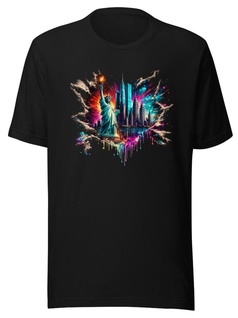 NYC Graffiti Skyline Urban Streetwear T-Shirt